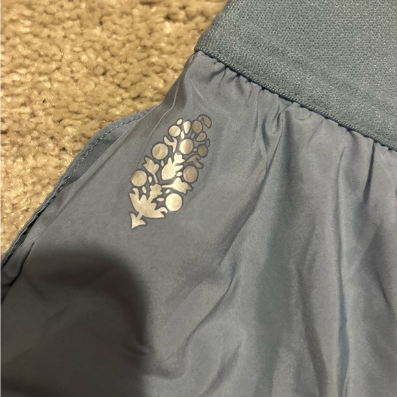 Free People Sky Blue Athletic Ruffle Shorts - Picture 4 of 5